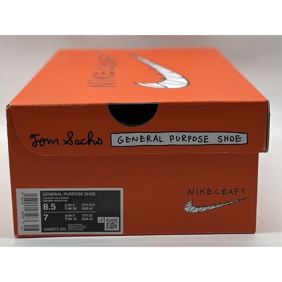 NEW NikeCraft x Tom Sachs General Purpose Shoe Brown DA6672-201 Men\'s Size 7